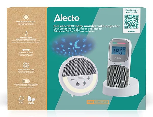 Alecto DBX150 babytelefon DECT babytelefon Grå, Hvid