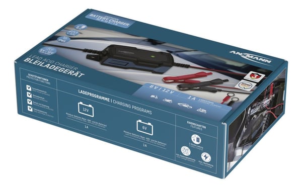 Ansmann 1001-0142 batterioplader til køretøj 6 - 12 V Sort