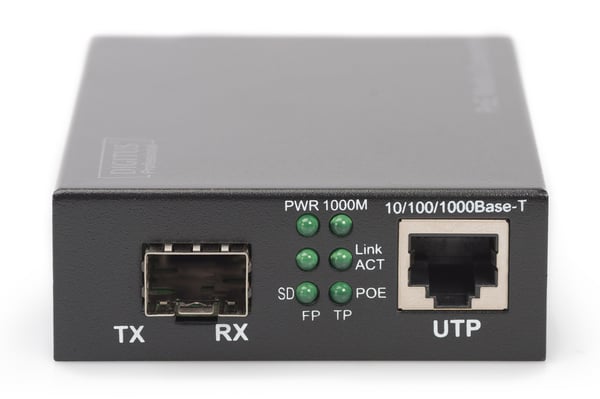 Miniatyrbillede 3 af 6: DIGITUS Gigabit PoE mediekonverter, RJ45 / SFP, PSE