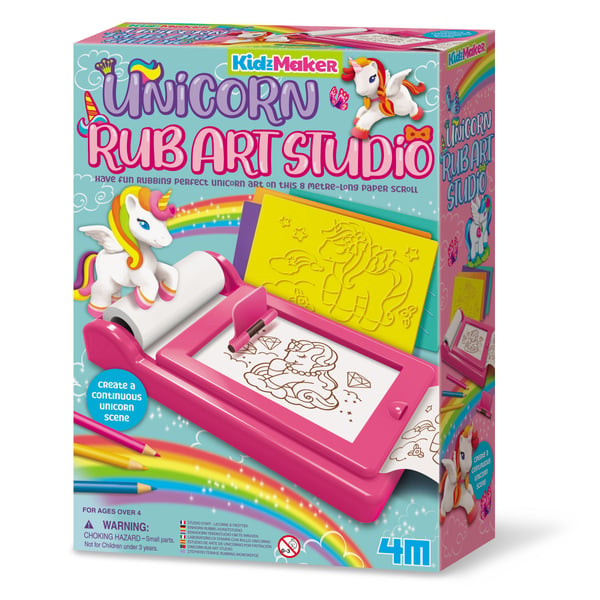 Miniatyrbillede 1 af 3: 4M Unicorn Rub Art Studio Rullende kunstbord