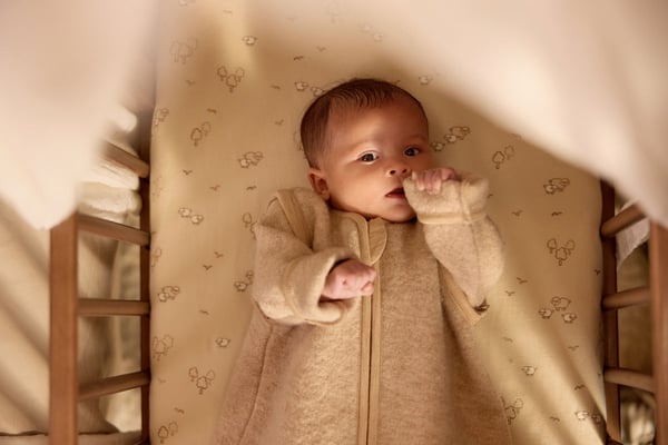 Miniatyrbillede 3 af 14: Jollein Jersey 75 x 150 cm Bomuld Beige Monteret krybbeark