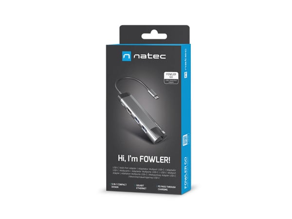 Miniatyrbild 5 av 5: NATEC Fowler Go USB 3.2 Gen 1 (3.1 Gen 1) Type-C Rostfritt stål