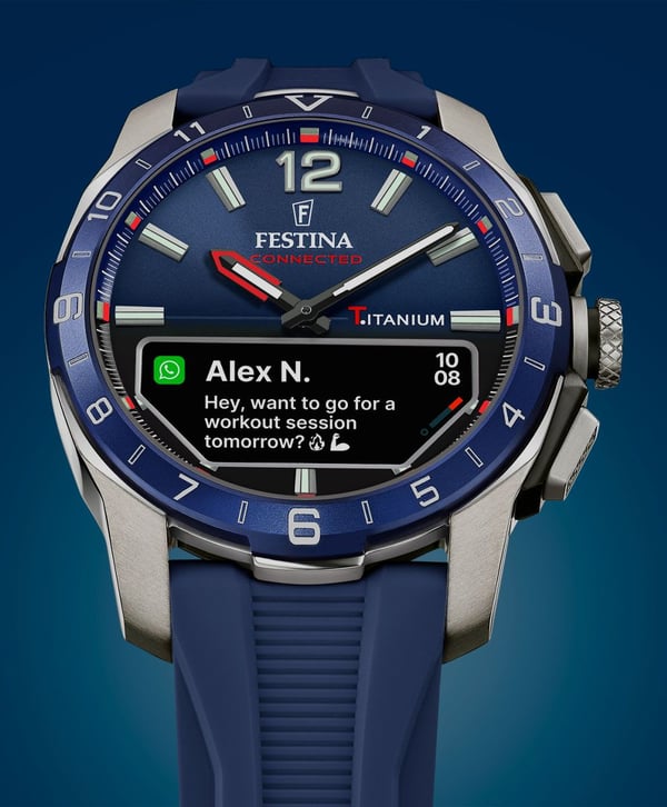 Festina Connected D Rannekello Mies Sininen, Hopea Hopea