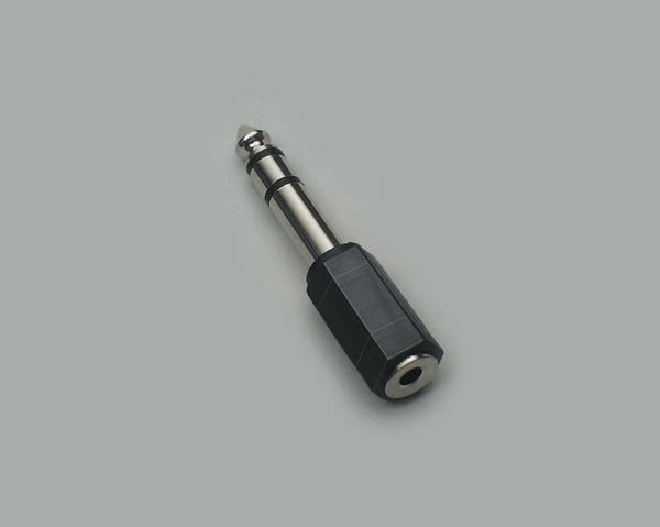 BKL Electronic 1102011 kabel kønsskifter 3.5 mm stereo 6.3 mm stereo Sort