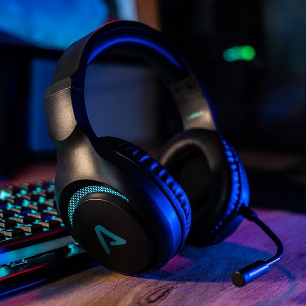 Lamax LMXHGU1 hovedtelefoner/headset Ledningsført Spil Sort