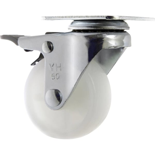 Toolcraft TO-5137875 møbelhjul Metallic, Hvid 50 kg 5 cm 1 stk