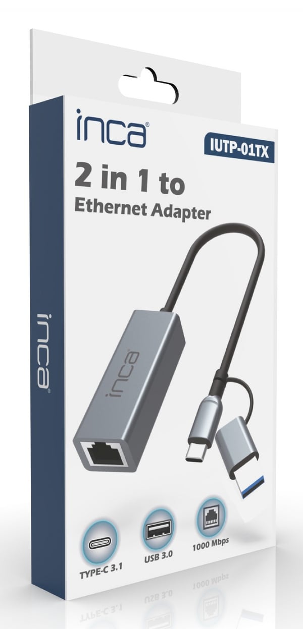 Inca IUTP-01TX interface hub USB 3.2 Gen 1 (3.1 Gen 1) Type-A + Type-C Blå