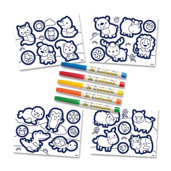 SES Creative My First - Colouring stickers lasten tarra
