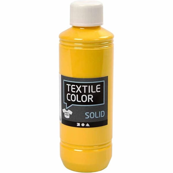 Creativ Company Textile Solid vesiohenteinen maali Keltainen 250 ml Pullo 1 kpl