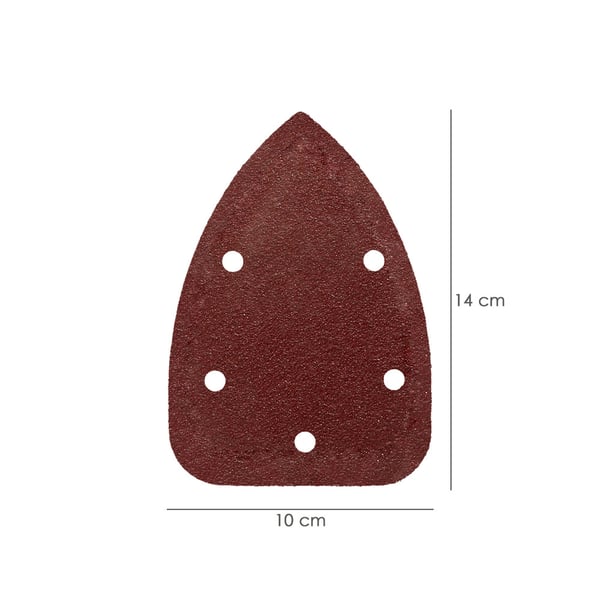 Wolfpack Lija Recambio Velcro Delta 140x100 mm. Con Agujeros Grano 80 (10 Piezas)
