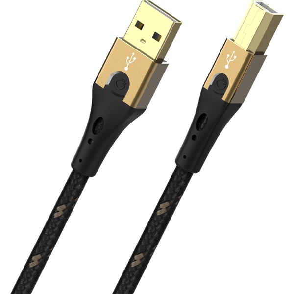 Miniatyrbillede 1 af 6: OEHLBACH USB Primus B USB-kabel USB 2.0 3 m USB A USB B 0,48 Gbit/sek. Sort, Guld