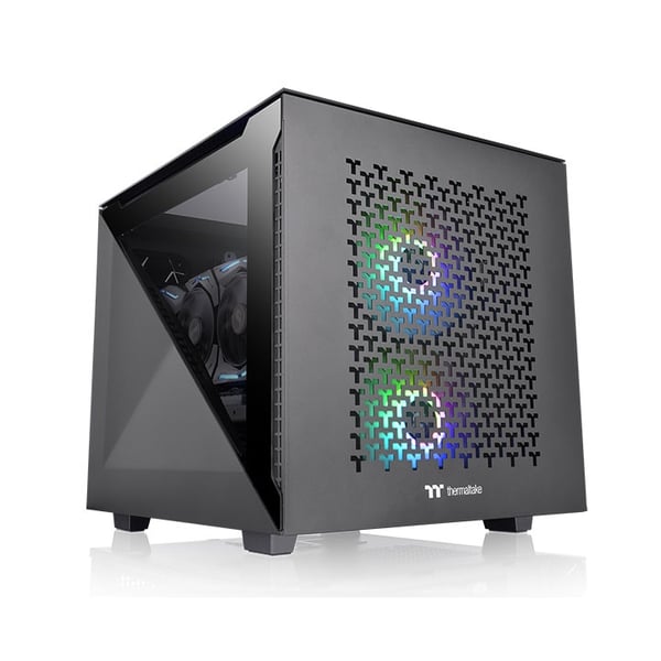 Miniatyrbild 1 av 6: Thermaltake Divider 200 TG Air Micro Micro Tower Svart