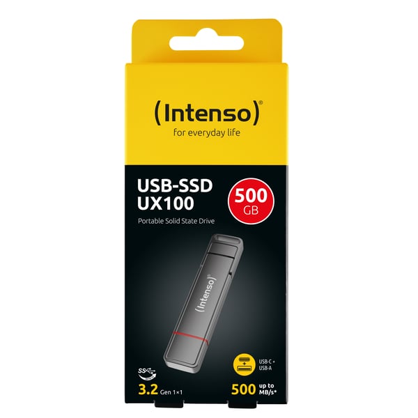 Intenso 3850450 extern SSD-hårddisk 500 GB USB Type-A / USB Type-C 3.2 Gen 1 (3.1 Gen 1) Antracit