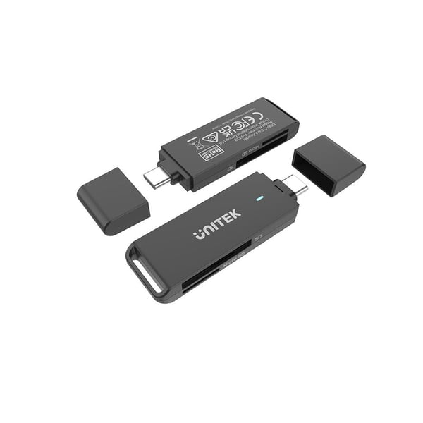 UNITEK Y-9328 kortinlukija USB 3.2 Gen 1 (3.1 Gen 1) Type-C Musta