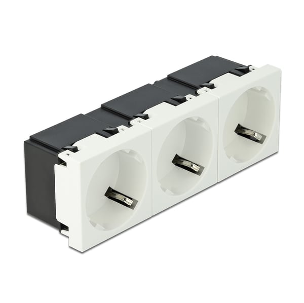 Miniatyrbillede 1 af 3: DeLOCK 81424 stikkontakt CEE 7/3 Hvid
