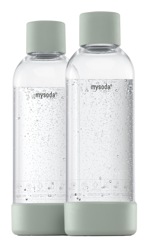 Mysoda 2PB10F-GG dricksflaskor 1000 ml Polyetentereftalat (PET) Grön, Transparent