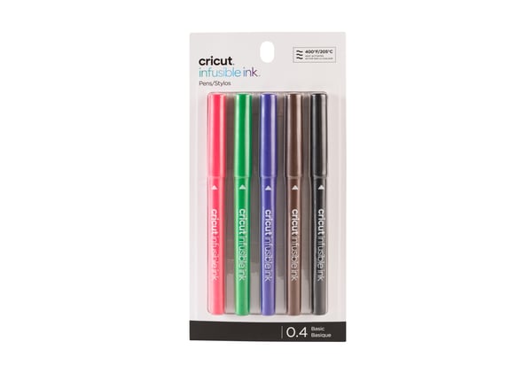 Cricut Infusible Ink stiftpennor Fin Svart, Färglös, Grön, Lila, Röd 5 styck