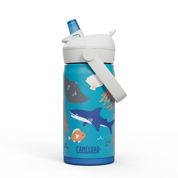 CamelBak Thrive Flip Straw Kids Päivittäinen käyttö 400 ml Ruostumaton teräs Sininen, Valkoinen