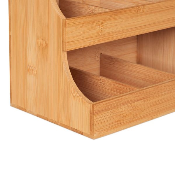 Relaxdays 10045695 Hylde til bordplade Fritstående Bamboo, MDF Naturlig