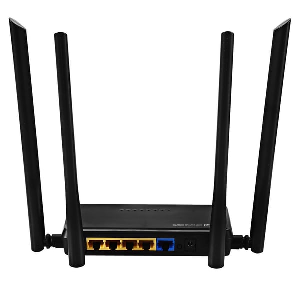 Miniatyrbillede 3 af 4: TALIUS RT300-N4D trådløs router Enkelt band (2,4 GHz) Sort