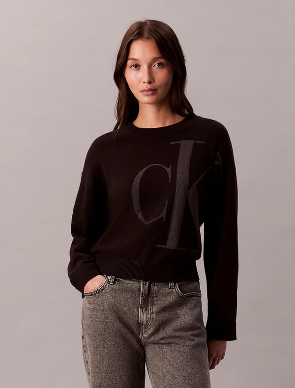 Calvin Klein LV047E304GUB1 Top (tøj) Crew neck Langærmet Bomuld