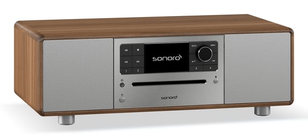 Miniatyrbild 4 av 4: Sonoro PRESTIGE Hemmaljud minisystem Silver, Valnöt