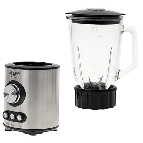Adler AD 4078 mixer Bänkmixer 1700 W Svart, Rostfritt stål, Transparent