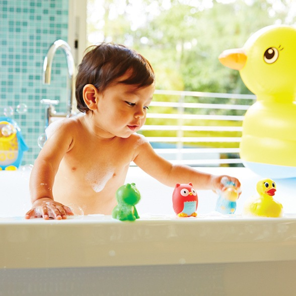 Munchkin Farm Bath Squirts Badedyr Blå, Grøn, Orange, Lyserød, Rød, Hvid, Gul