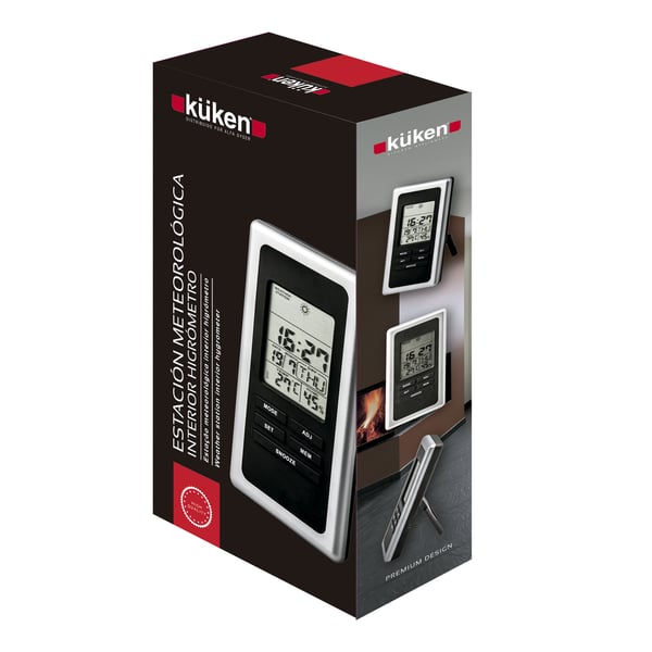 Miniatyrbillede 2 af 2: Küken 33993 hygrometer & psycrometer Indendørs Elektronisk hygrometer Sort, Grå