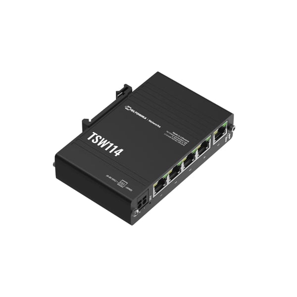 Teltonika TSW114000000 nätverksswitchar Ohanterad Gigabit Ethernet (10/100/1000) Svart
