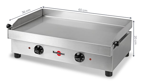 Miniatyrbillede 5 af 6: Krampouz Samba Grill Bordplade Elektrisk Rustfrit stål 2500 W