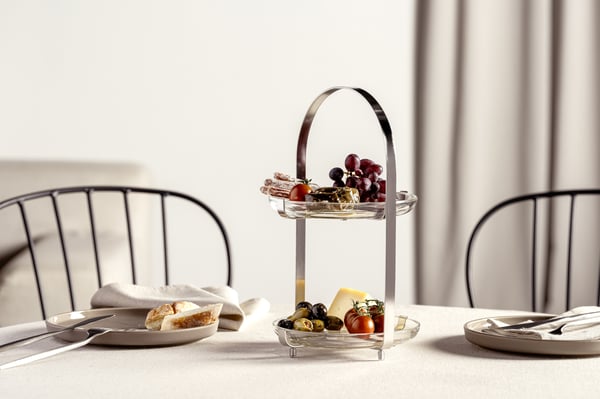 Miniatyrbild 3 av 4: LEONARDO CUCINA Glas, Metall Silver, Transparent Rund Serveringsställ