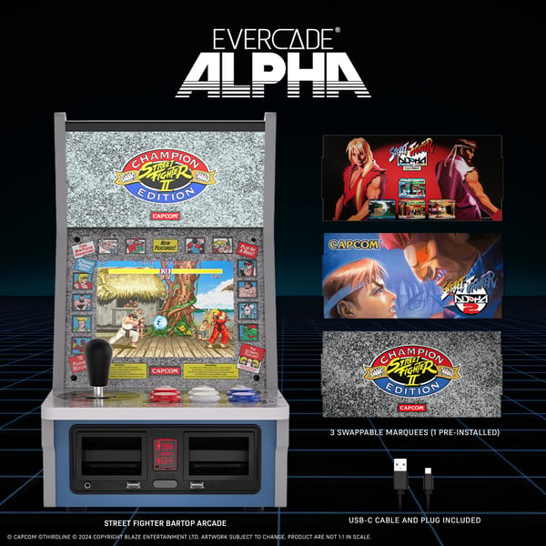 Miniatyrbild 9 av 16: Blaze Evercade Alpha Street Fighter Bartop Arcade Standard Autres