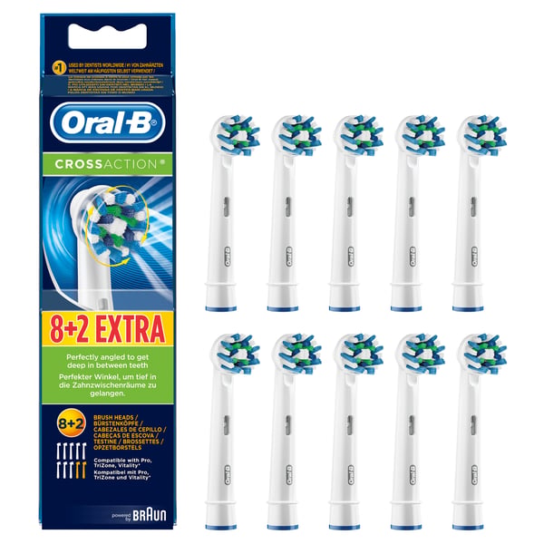 Miniatyrbild 5 av 9: Oral-B 81665364 tandborsthuvuden 10 styck Blå, Vit