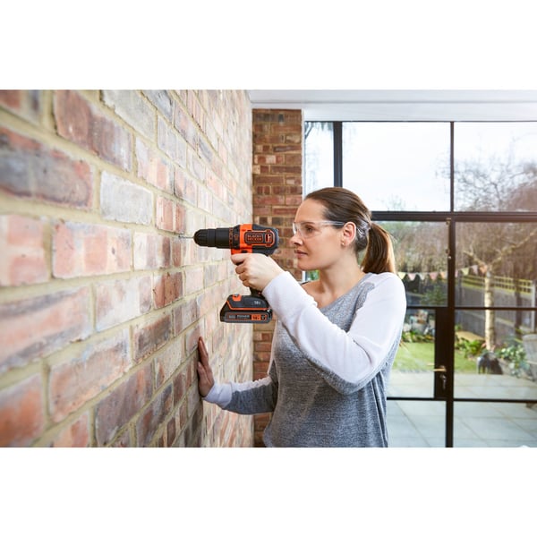 Pikkukuva 5 / 10: Black & Decker BDCHD18K-QW porakone 1400 RPM Avaimeton Musta, Oranssi