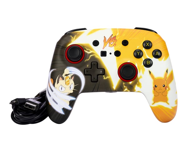 Miniatyrbild 8 av 14: PowerA förbättrad trådbunden handkontroll för Nintendo Switch - Pokémon: Pikachu vs. Meowth