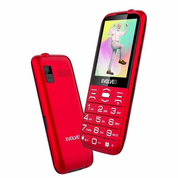 Evolveo EasyPhone 8595683203548 mobiltelefoner 7,11 cm (2.8") 113 g Röd Seniortelefon