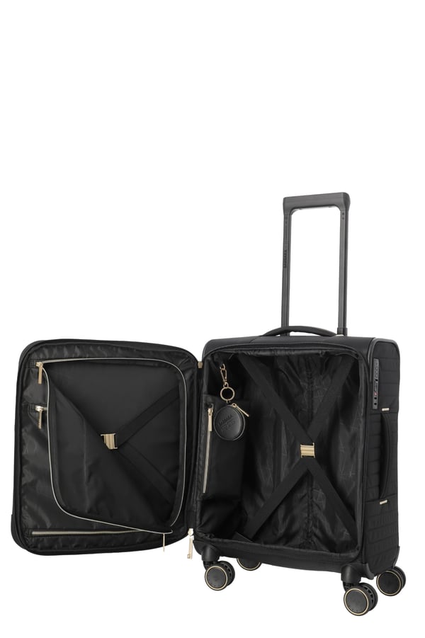 Travelite BARBARA STEPP Trolley Hård skal Sort 40 L Nylon, Genanvendt polyester