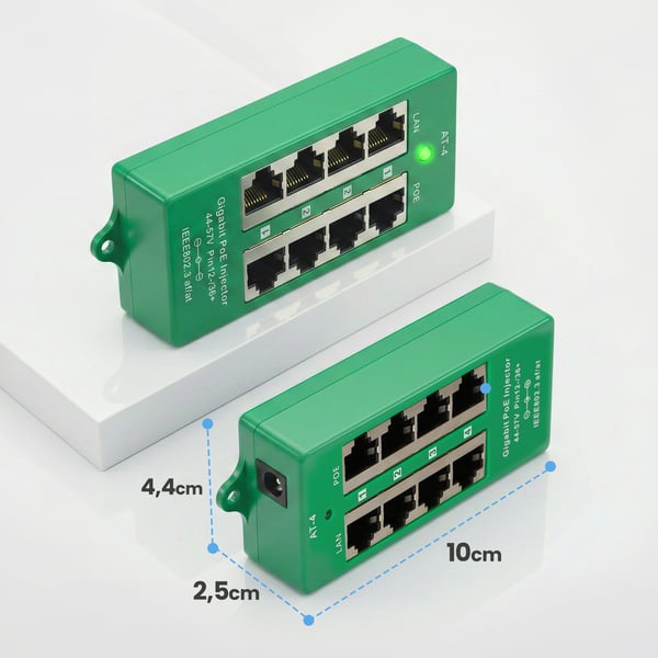 Miniatyrbillede 4 af 16: Extralink ACTIVE POE INJECTOR 4 PORT GIGABIT 802.3AT/AF MODE A - 1 Gbps - 4-Port Gigabit Ethernet 48 V
