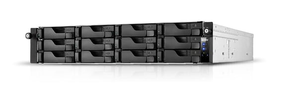 Asustor AS6512RD NAS Stativ (2U) Intel Atom® C3538 8 GB DDR4 0 TB ADM Sort