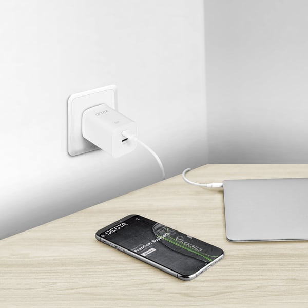 Miniatyrbillede 4 af 9: DICOTA D32184 oplader til mobil enhed Laptop, Smartphone, Tablet Hvid Vekselstrøm Hurtig opladning Indendørs