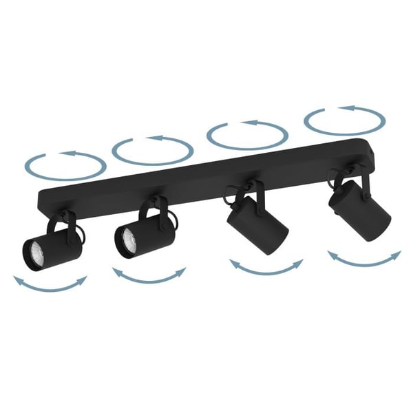 Eglo STRAHLERBALKEN GU10-LED 4X3W / EGLO SOREGO SW 25H523 900333