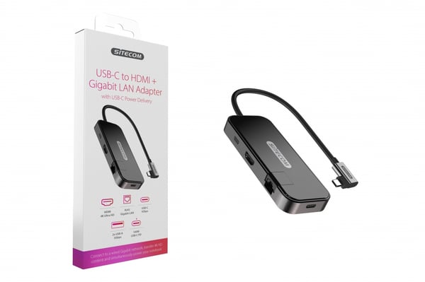 Sitecom CN-394 kannettavien tietokoneiden telakka ja porttitoistin USB 3.2 Gen 2 (3.1 Gen 2) Type-C Musta