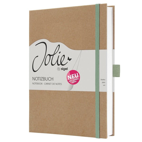 JOLIE JN841 blok og notesblok A5 96 ark Brun, Mintfarve