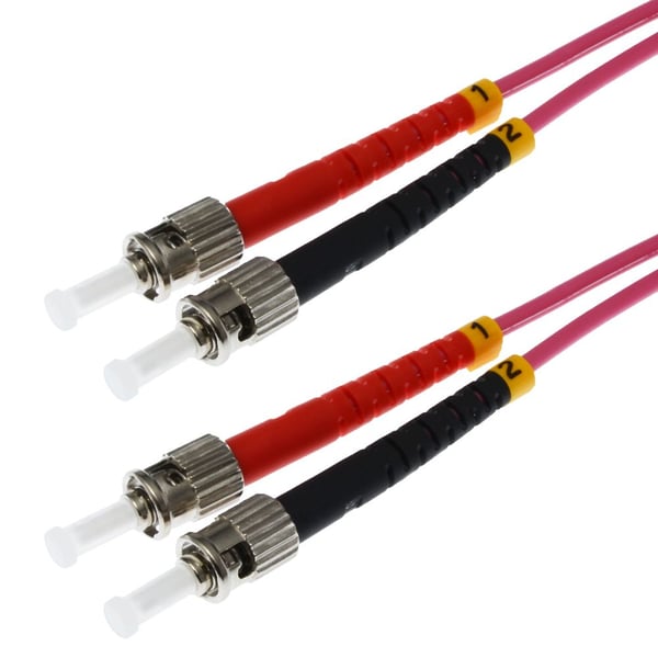 Helos 2m OM4 ST InfiniBand och fiberoptisk kabel 2x ST Violett