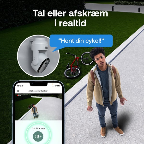Miniatyrbillede 3 af 10: Arlo Essential 3 2K Pan-Tilt-Zoom udendørs sikkerhedskamera 2-cam