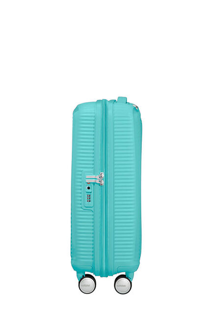 American Tourister Sounbox Spinner Expandable (4 wheels) 55cm Vagn Hårt skal Blå 35,5 l Polypropylen (PP)