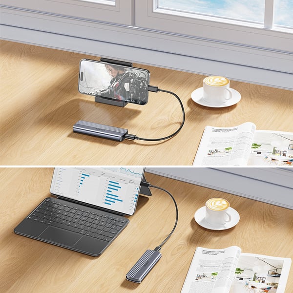 UNITEK S1241B01 drevkabinet SSD kabinet Grå M.2