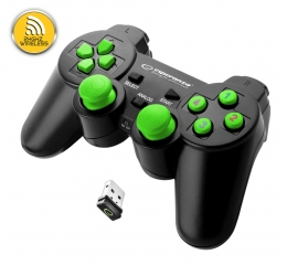Miniatyrbillede 1 af 2: Esperanza EGG108G spil-controller Sort, Grøn USB 2.0 Gamepad Analog/digital PC, Playstation 3