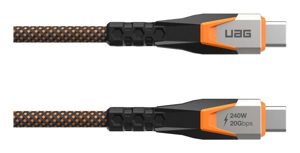 Miniatyrbillede 1 af 13: Urban Armor Gear 9B4415114097 USB-kabel USB 3.2 Gen 2x2 0,75 m USB C 0,48 Gbit/sek. Sort, Orange